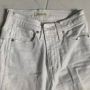 Madewell high rise white skinny jeans
